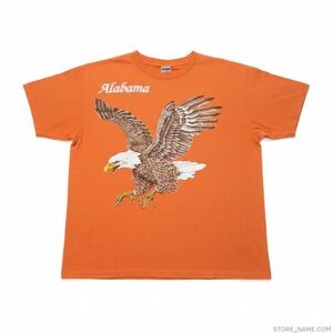 Vintage 1989 Alabama Eagle T-Shirt Large Orange Single Stitch Tees Unlimited